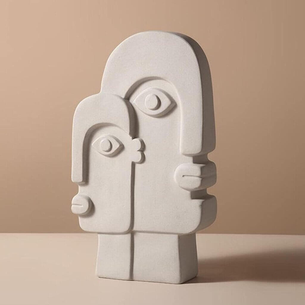 Abstract Human Face Ceramic Vase – Housewifery